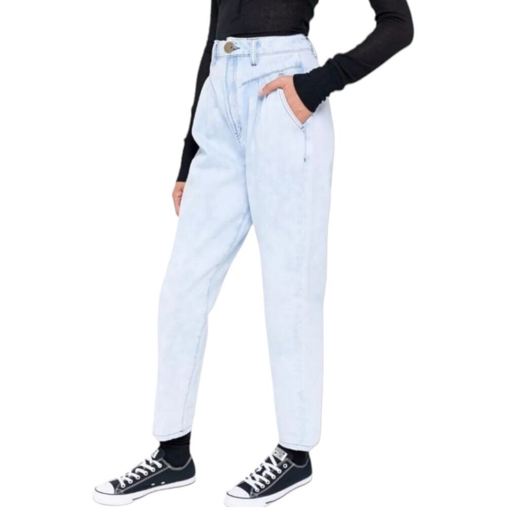 One Teaspoon Streetwalkers High Waist 80s Wide Leg in Florence Light Wash - Picture 2 of 12